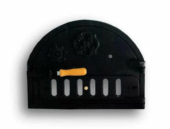 Puerta de hierro fundido